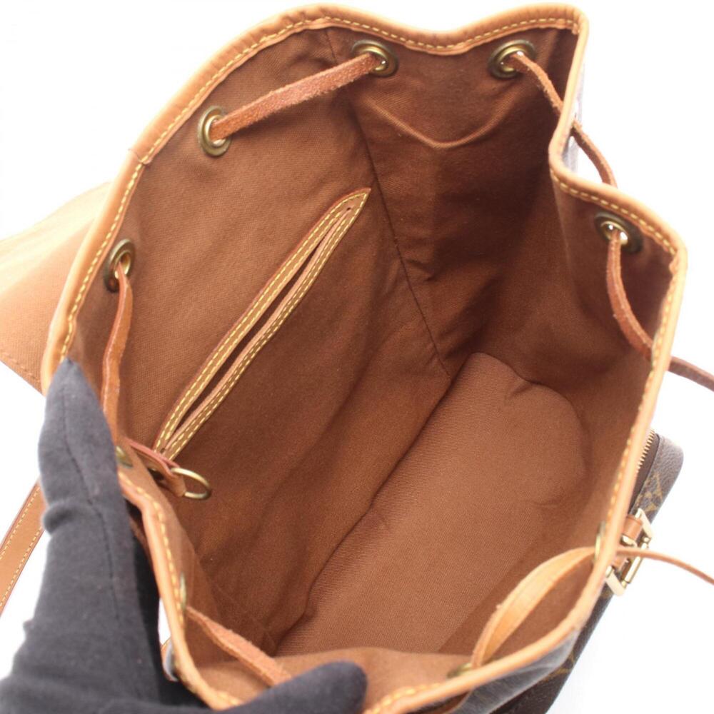LOUIS VUITTON Authentic Brown Monogram Leather Backpack - Picture 3 of 12